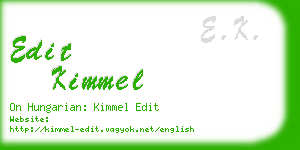 edit kimmel business card